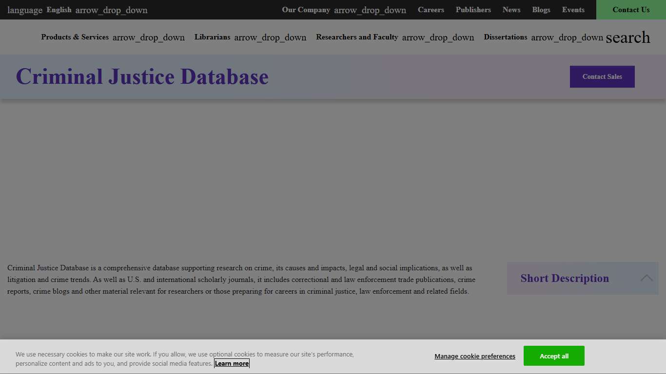 Criminal Justice Database