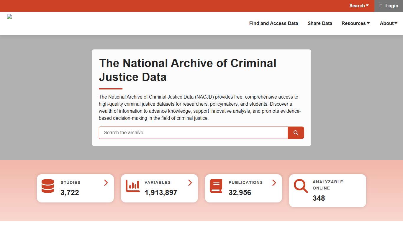 The National Archive of Criminal Justice Data NACJD